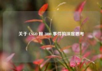 关于 CSGO 赖 3000 事件的深度思考