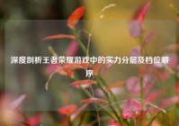 深度剖析王者荣耀游戏中的实力分层及档位顺序