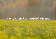 PUBG 手游动作大全，领略游戏多样姿态