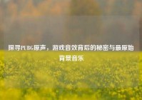 探寻PUBG原声，游戏音效背后的秘密与最原始背景音乐