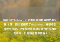 畅游 NBA2K Online，开启虚拟篮球世界的热血征程 （注，原内容提及了nba2konline2，标题中也可适当体现，这里标题将其放在冒号后作为补充说明，以更贴合整体内容）