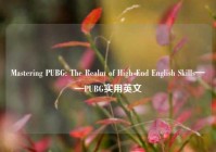 Mastering PUBG: The Realm of High-End English Skills——PUBG实用英文
