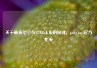 关于画质助手与PUBG正版的探讨，pubg tool官方相关