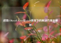 战地3 DirectX Error在win10系统下的解决方案全解析