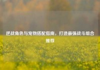 逆战角色与宠物搭配指南，打造最强战斗组合推荐