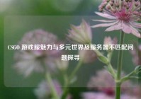 CSGO 游戏服魅力与多元世界及服务器不匹配问题探寻
