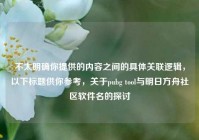 不太明确你提供的内容之间的具体关联逻辑，以下标题供你参考，关于pubg tool与明日方舟社区软件名的探讨