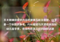 不太明确你提供内容的准确关联及意图，以下是一个标题供参考，PUBG赋格与天津格林国际幼儿园学费，竞技与教育交织的别样话题