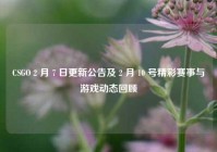 CSGO 2 月 7 日更新公告及 2 月 10 号精彩赛事与游戏动态回顾