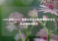 CSGO 战绩 KAST，衡量玩家实力的重要指标及手机战绩查询软件