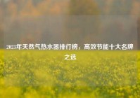 2023年天然气热水器排行榜，高效节能十大名牌之选