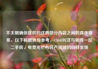 不太明确你提供的这两部分内容之间的具体联系，以下标题供你参考，CSGO兴洋与朝晖一区二手房，电竞光芒与房产领域的别样呈现