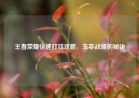 王者荣耀快速打钱攻略，主宰战场的秘诀