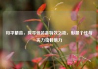 和平精英，探寻领装备特效之地，彰显个性与实力独特魅力