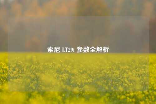 索尼 LT29i 参数全解析