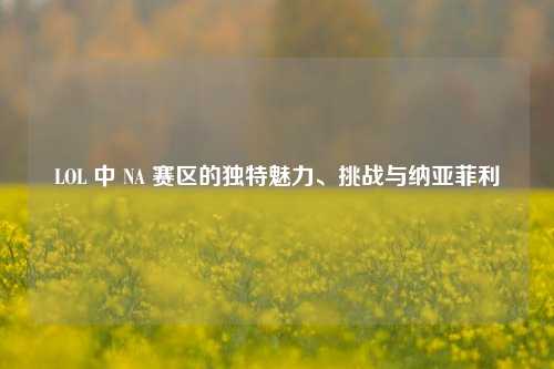 LOL 中 NA 赛区的独特魅力、挑战与纳亚菲利