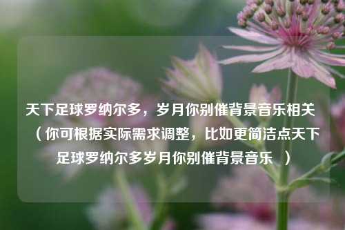 天下足球罗纳尔多,岁月你别催背景音乐相关 (你可根据实际需求调整,比如更简洁点天下足球罗纳尔多岁月你别催背景音乐 )