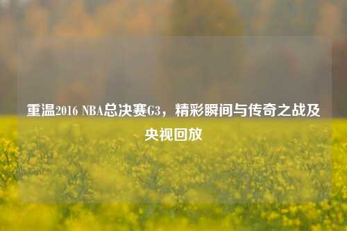 重温2016 NBA总决赛G3,精彩瞬间与传奇之战及央视回放