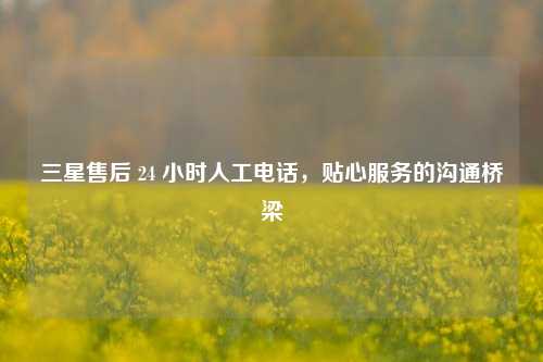 三星售后 24 小时人工电话,贴心服务的沟通桥梁