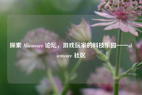探索 Alienware 论坛,游戏玩家的科技乐园——alienware 社区