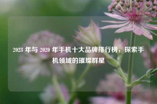 2023 年与 2020 年手机十大品牌排行榜，探索手机领域的璀璨群星