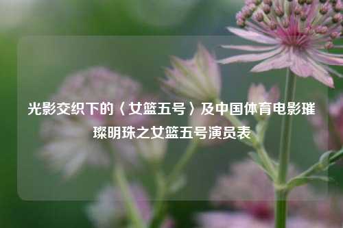 光影交织下的〈女篮五号〉及中国体育电影璀璨明珠之女篮五号演员表