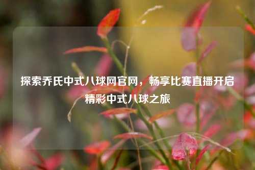 探索乔氏中式八球网官网，畅享比赛直播开启精彩中式八球之旅