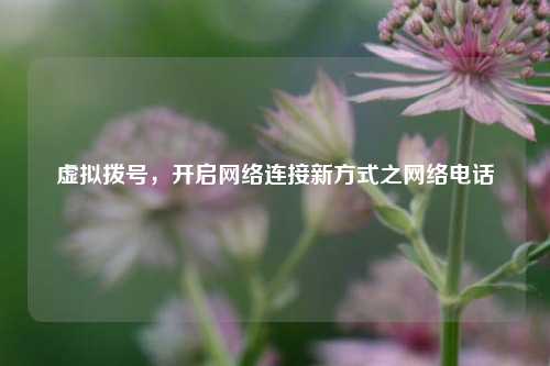 虚拟拨号，开启网络连接新方式之网络电话