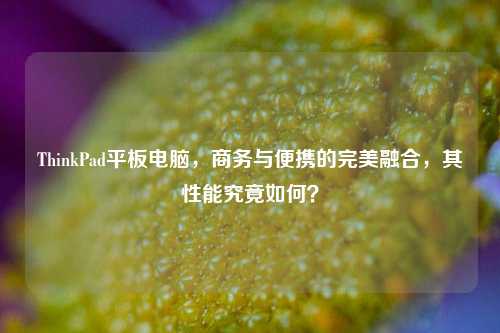 ThinkPad平板电脑,商务与便携的完美融合,其性能究竟如何?