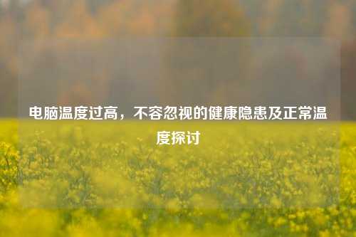 电脑温度过高,不容忽视的健康隐患及正常温度探讨