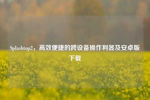 Splashtop2，高效便捷的跨设备操作利器及安卓版下载