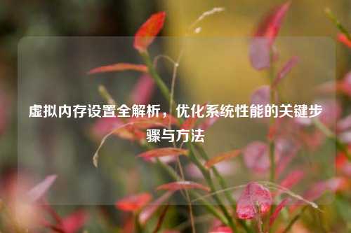 虚拟内存设置全解析,优化系统性能的关键步骤与方法