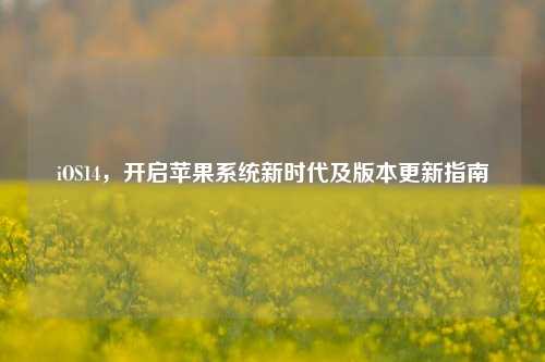 iOS14,开启苹果系统新时代及版本更新指南