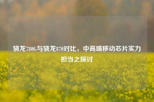 骁龙780G与骁龙870对比，中高端移动芯片实力担当之探讨