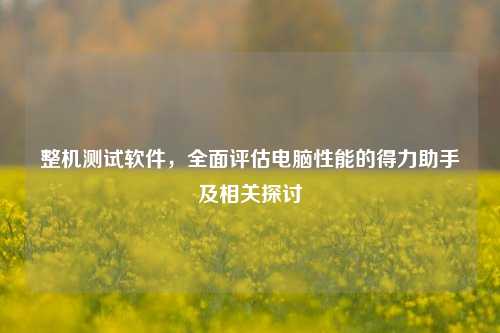 整机测试软件，全面评估电脑性能的得力助手及相关探讨