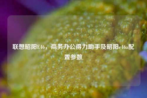 联想昭阳E46，商务办公得力助手及昭阳e46a配置参数