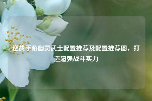 逆战手游幽灵武士配置推荐及配置推荐图，打造超强战斗实力