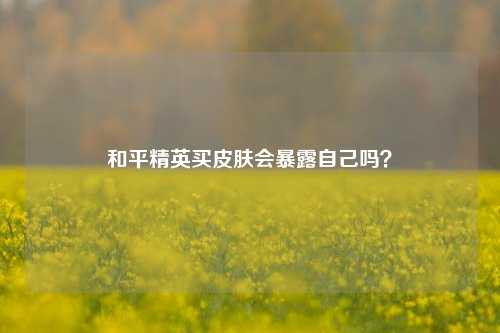 和平精英买皮肤会暴露自己吗?