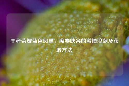王者荣耀蓝色风暴,席卷峡谷的激情浪潮及获取方法