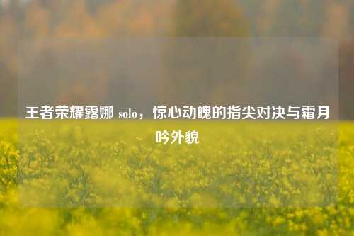 王者荣耀露娜 solo,惊心动魄的指尖对决与霜月吟外貌