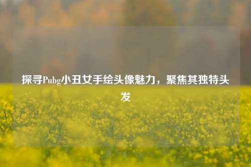 探寻Pubg小丑女手绘头像魅力,聚焦其独特头发