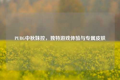 PUBG中秋妹控,独特游戏体验与专属皮肤