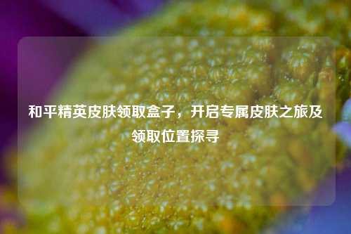 和平精英皮肤领取盒子,开启专属皮肤之旅及领取位置探寻