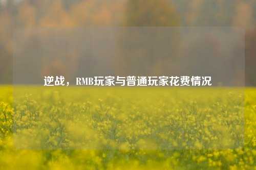 逆战,RMB玩家与普通玩家花费情况