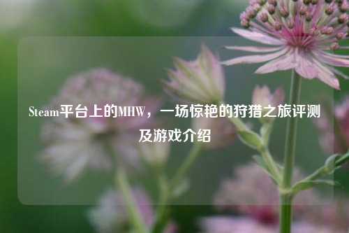 Steam平台上的MHW,一场惊艳的狩猎之旅评测及游戏介绍