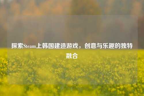 探索Steam上韩国建造游戏,创意与乐趣的独特融合