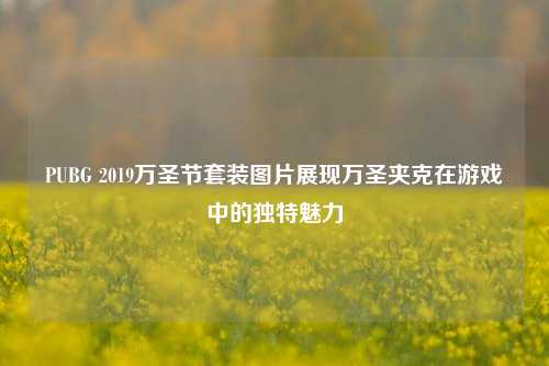 PUBG 2019万圣节套装图片展现万圣夹克在游戏中的独特魅力