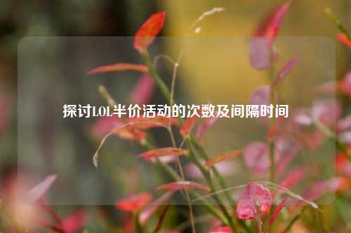 探讨LOL半价活动的次数及间隔时间