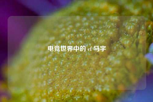 电竞世界中的 cf 马宇