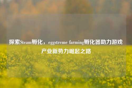 探索Steam孵化，eggstreme farming孵化器助力游戏产业新势力崛起之路